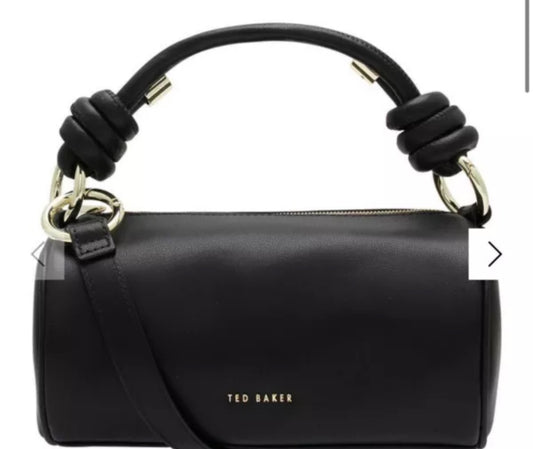 TED BAKER WOMENS Black Dafadol Knotted Cylinder Bag New With Dust Bag